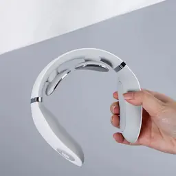 White Neck Massager and Handheld Fascia Gun Set thumbnail 6