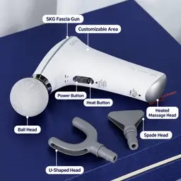 White Neck Massager and Handheld Fascia Gun Set thumbnail 3