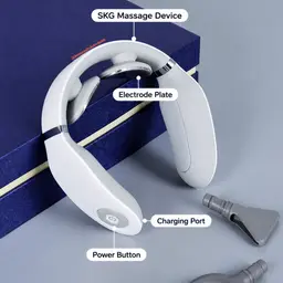 White Neck Massager and Handheld Fascia Gun Set thumbnail 4