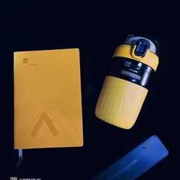 Yellow A5 Notebook, Pen and 480 ml Tumbler Gift Set thumbnail 5