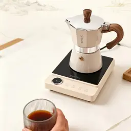 Moka Pot Coffee Gift Set with Grinder, Frother, and Induction Plate thumbnail 5
