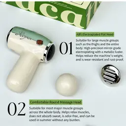 Retro Massage Gun with 3 Interchangeable Heads thumbnail 3
