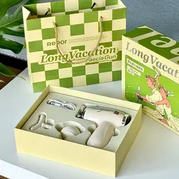Retro Massage Gun with 3 Interchangeable Heads thumbnail 1