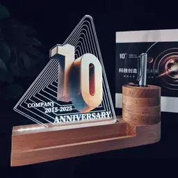 Wooden Desk Organizer Gift Set with Rotating Calendar and Pen thumbnail 2
