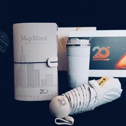 White Notebook, Tumbler and Compact Umbrella Gift Set thumbnail 4