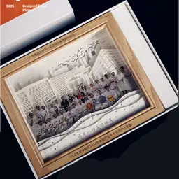 Framed Paper-Cut Night Light Gift Set with City Skyline thumbnail 5