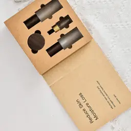 Frosted Glass Cosmetic Bottle and Jar Gift Set in Beige Rigid Box thumbnail 6
