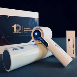 Beige Thermos, Handheld Fan and Charging Cable Gift Set thumbnail 2