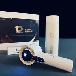 Beige Thermos, Handheld Fan and Charging Cable Gift Set thumbnail 3