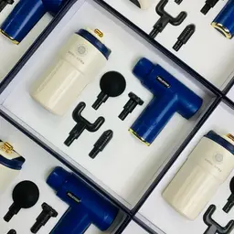 Blue Massage Gun and Beige Tumbler Gift Set thumbnail 2