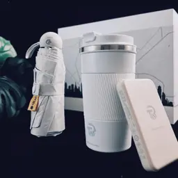 Umbrella, Power Bank, and Tumbler Gift Set with Rigid Box thumbnail 5