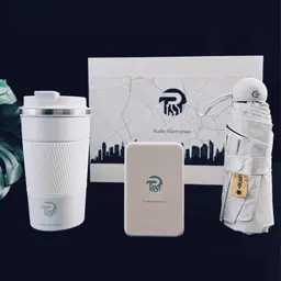 Umbrella, Power Bank, and Tumbler Gift Set with Rigid Box thumbnail 4