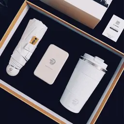 Umbrella, Power Bank, and Tumbler Gift Set with Rigid Box thumbnail 1