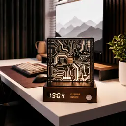 Desk Organizer with Digital Clock and Night Light thumbnail 2