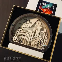 Multi-Layer Wooden Cityscape Night Light Gift Set thumbnail 5