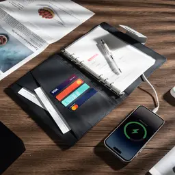 Modern Corporate Tech Set Charging Notebook in Custom Box thumbnail 4