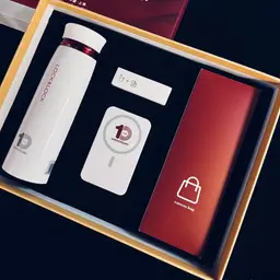 White Thermos, Wireless Charger and Canvas Tote Gift Set thumbnail 1
