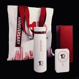 White Thermos, Wireless Charger and Canvas Tote Gift Set thumbnail 3