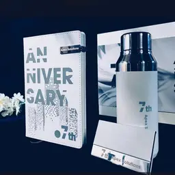 White Notebook, Card Holder and Thermos Gift Set thumbnail 2