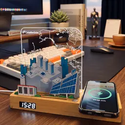 Wireless Charger & Clock Desk Organizer Gift Set thumbnail 3