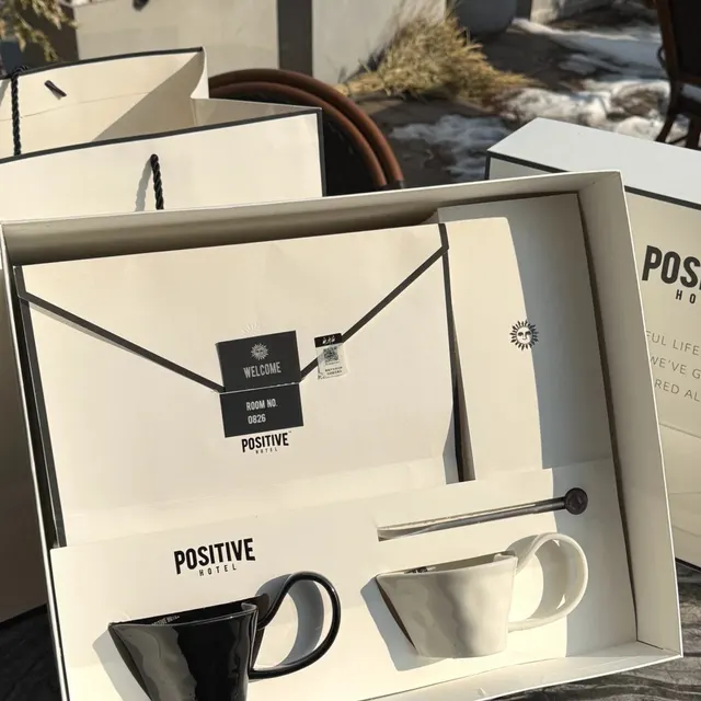 Ceramic Mug Coffee Set with Gift Box and Bag