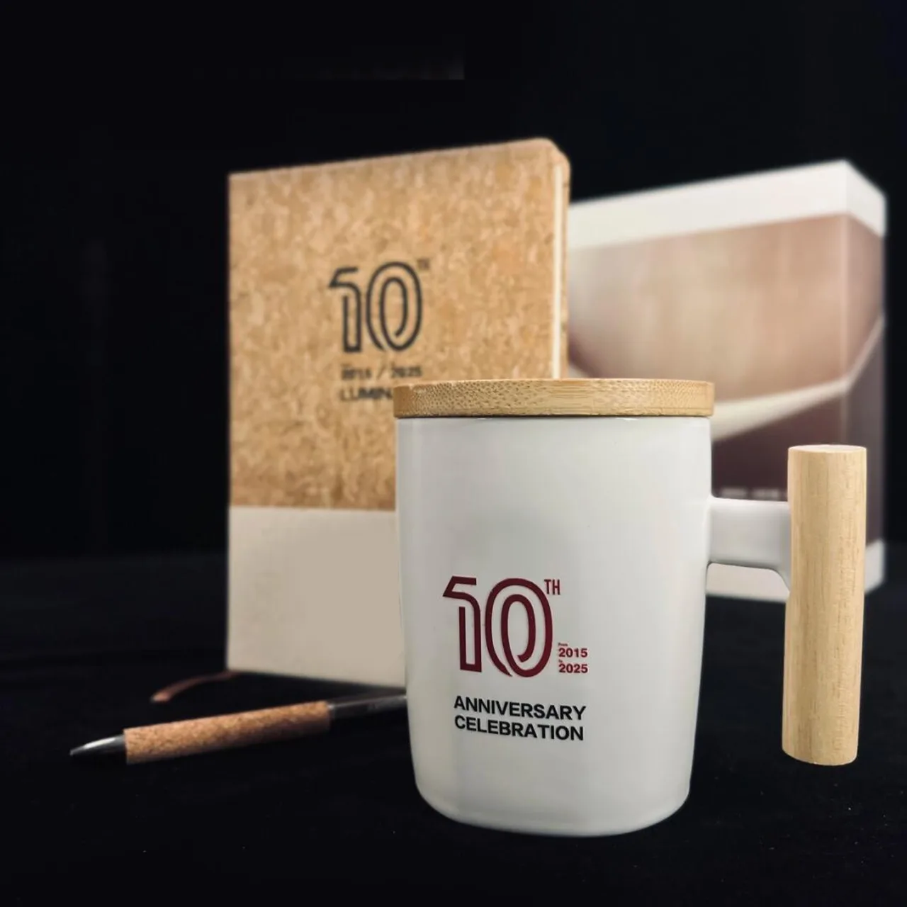Cork Notebook, Cork Pen and White Ceramic Mug Gift Set — alternate view 4