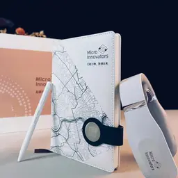 White Notebook, Pen, Charging Cable & Neck Massager Gift Set thumbnail 4