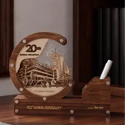 Wooden Desk Organizer Gift Set with Night Light and Pen thumbnail 2
