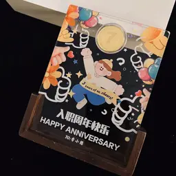 Acrylic Plaque with Embedded Metal Badge and Wooden Base thumbnail 7