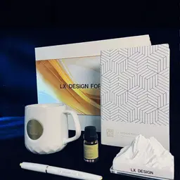 White Notebook, Pen and Ceramic Mug Gift Set in Rigid Box thumbnail 4