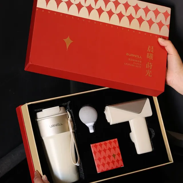 Thermos & Interchangeable-Head Massager Gift Set corporate gift set