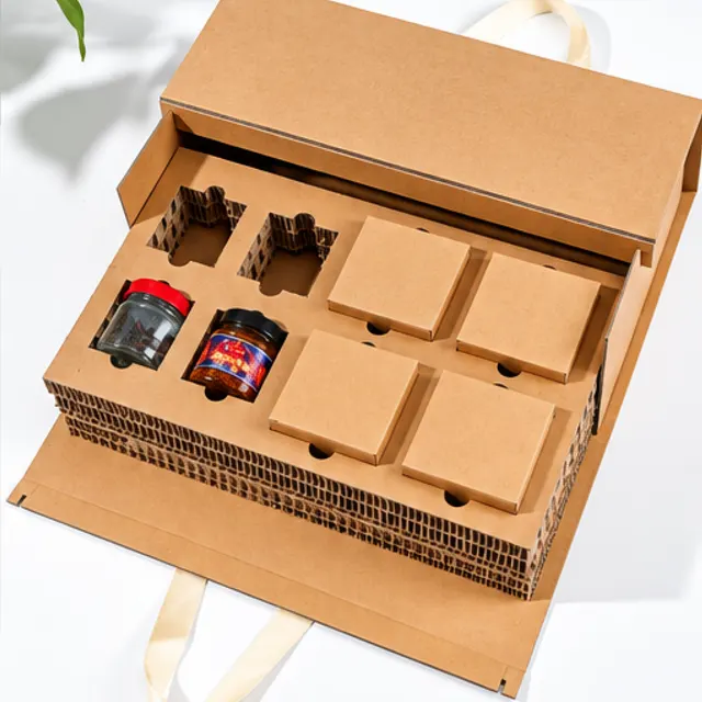 Glass Jar Snack Gift Set in Kraft Box