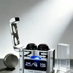 Silver Water Bottle, Headphones, and Power Bank Gift Set thumbnail 3