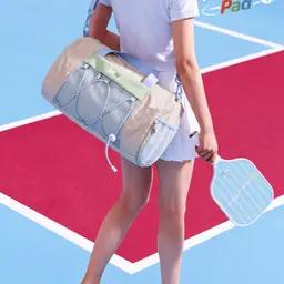 Beige Duffel Tote with Pickleball Gift Set thumbnail 5