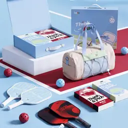 Beige Duffel Tote with Pickleball Gift Set thumbnail 1