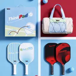 Beige Duffel Tote with Pickleball Gift Set thumbnail 6