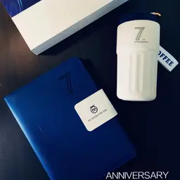 Blue A5 Loose-Leaf Notebook and White Tumbler Gift Set thumbnail 5