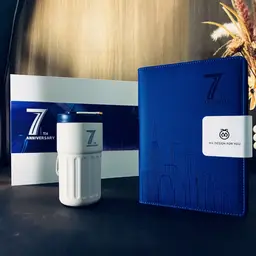 Blue A5 Loose-Leaf Notebook and White Tumbler Gift Set thumbnail 4