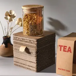 Clear Glass Tea Jar in Corrugated Paper Gift Box thumbnail 6
