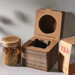 Clear Glass Tea Jar in Corrugated Paper Gift Box thumbnail 7