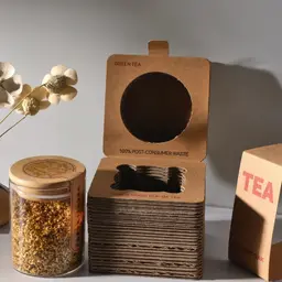 Clear Glass Tea Jar in Corrugated Paper Gift Box thumbnail 4