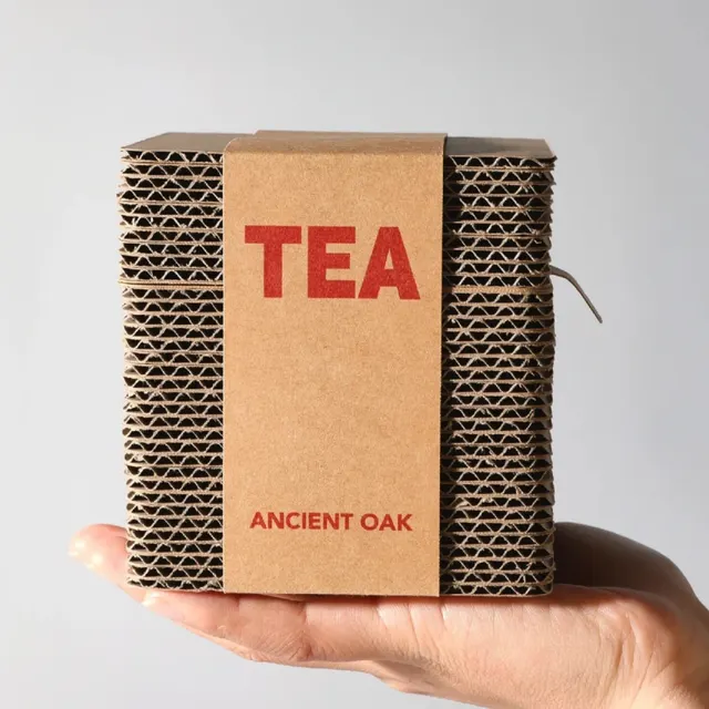 Clear Glass Tea Jar in Corrugated Paper Gift Box