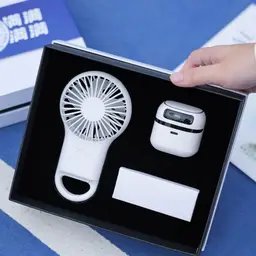 Summer Cooling Mini Fan And Fast Charger Professional Branding Corporate Gift thumbnail 1