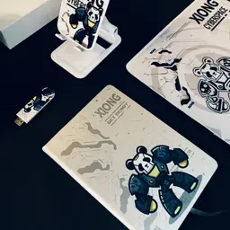 White Notebook, Tumbler and Desk Organizer Gift Set thumbnail 4