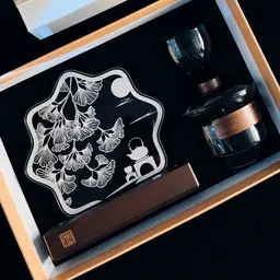 Glass Gaiwan Tea Set with Acrylic Star Light thumbnail 6