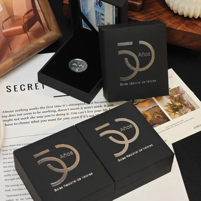 Metal Badge Gift Set in Rigid Box with Window