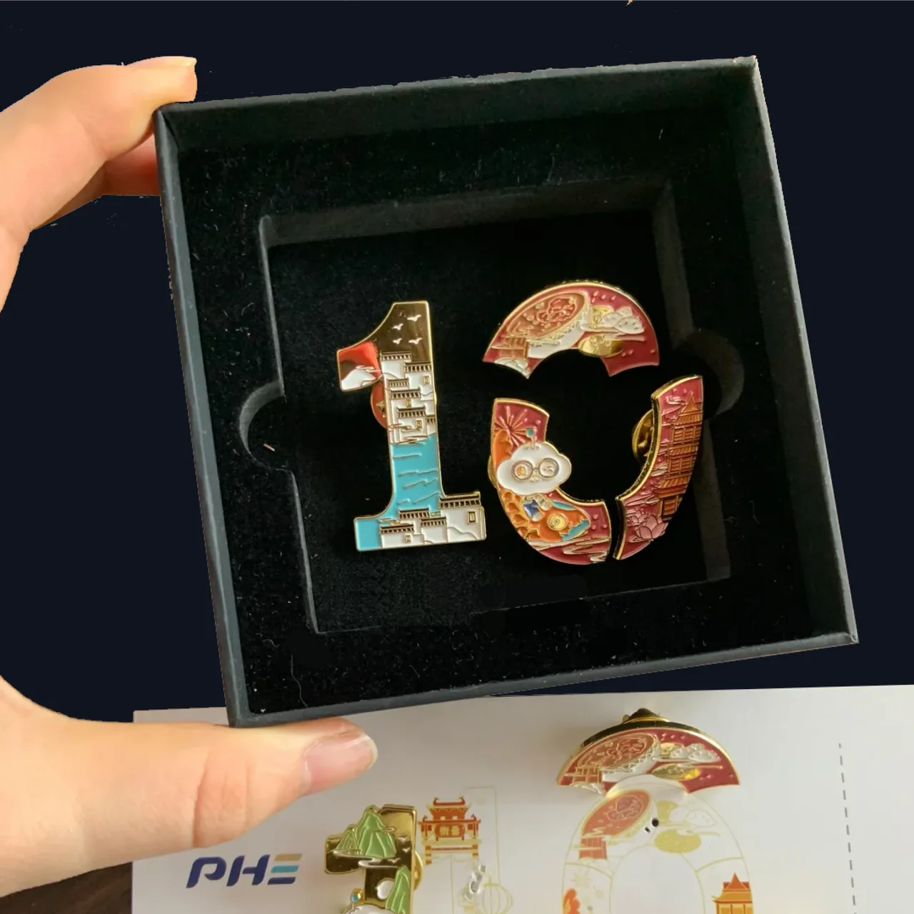 Custom Milestone Number Pin Collection in Premium Box