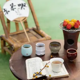 Ceramic Tea Cups and Glass Pitcher Gift Set in Red Rigid Box thumbnail 3