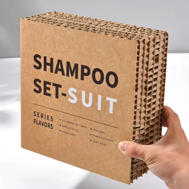 Two-Bottle Shower Gel Gift Set in Honeycomb Paper Box