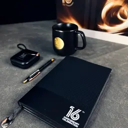 Black Notebook, Pen, Power Bank and Mug Gift Set in Rigid Box thumbnail 4